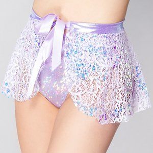 J Valentine Fairy Tale Sequin Lace Wrap Skirt